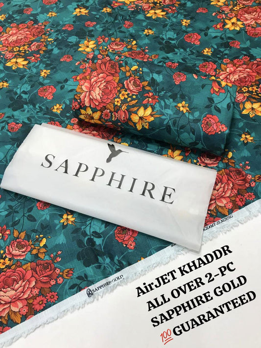 AIRJET KHADDAR ALL OVER  2PC | SAPPHIRE GOLD 203