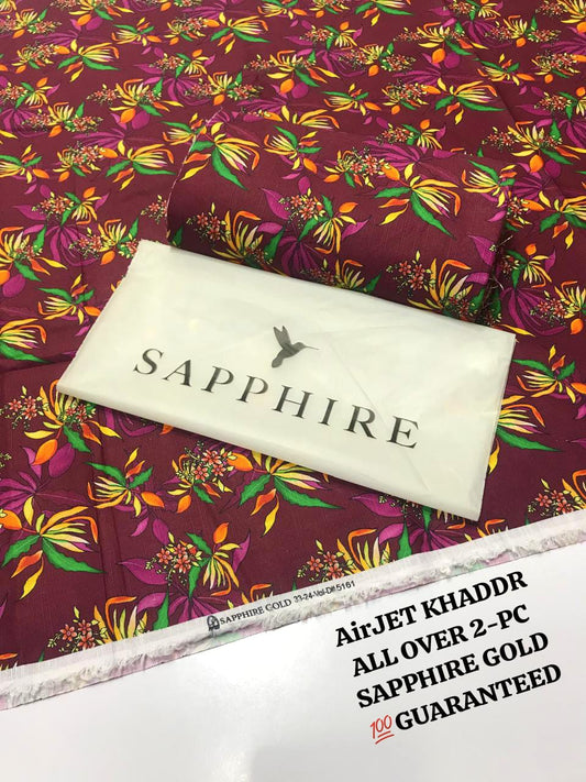 AIRJET KHADDAR ALL OVER  2PC | SAPPHIRE GOLD 216