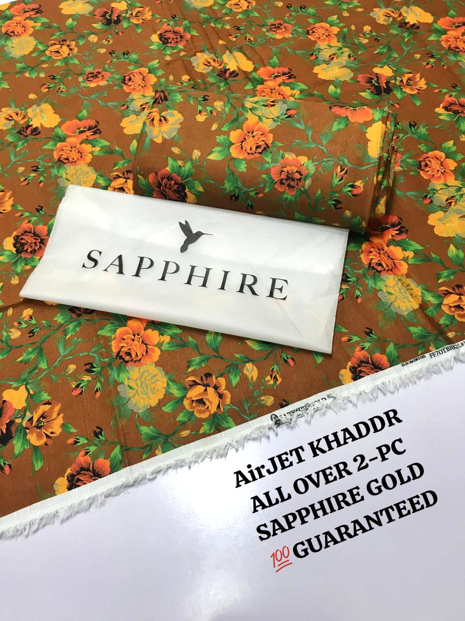 AIRJET KHADDAR ALL OVER  2PC | SAPPHIRE GOLD 215